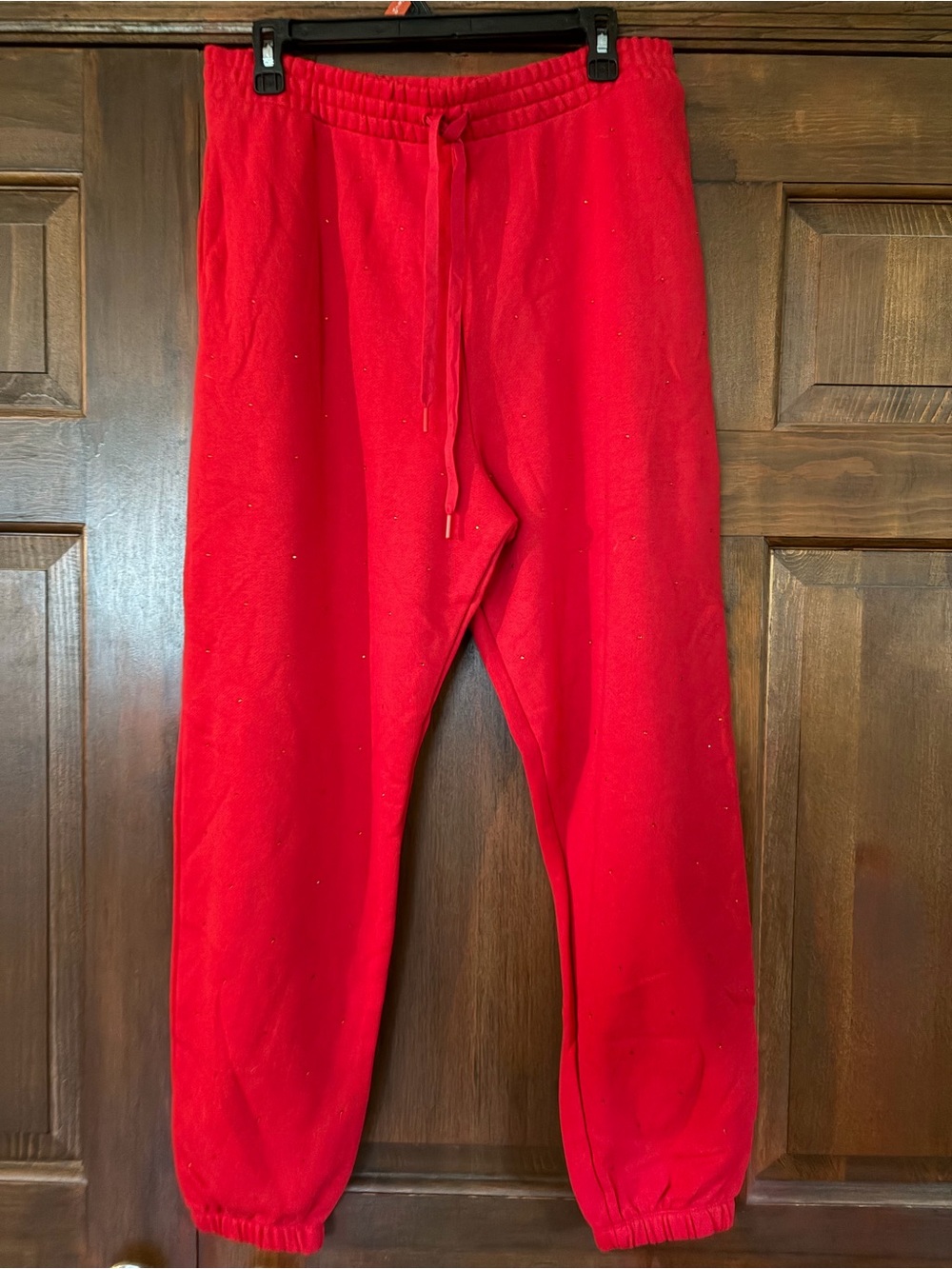 NWT Victoria's Secret Red Sweatpants Size large with red gems